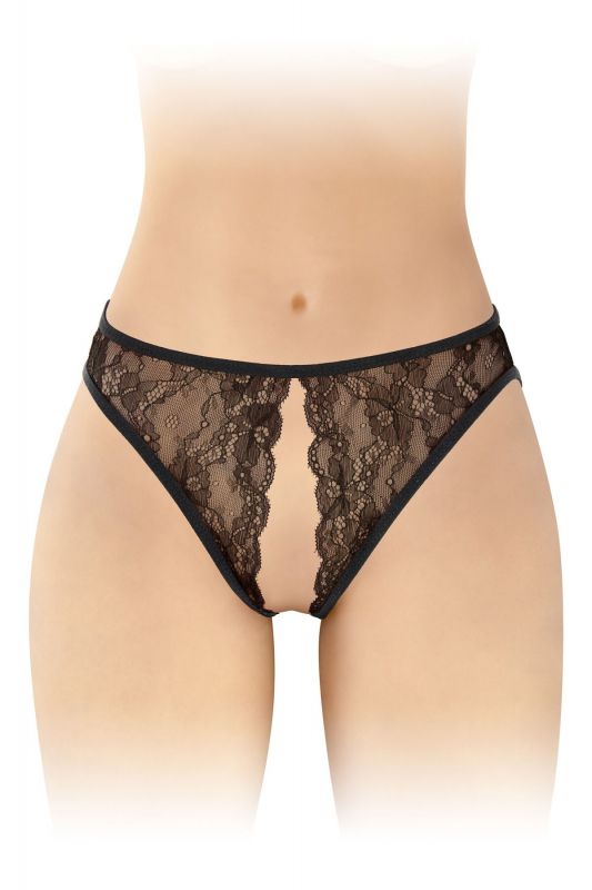 Трусики з відкритим доступом Fashion Secret Victoria Black, мереживо