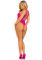 Боді Leg Avenue Opaque racer tank bodysuit, One Size, рожеве, імітація шнурівки, низ — стрінги