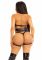 Комплект портупея та гартери з повідцем Leg Avenue Garter Body Harness Black M