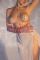 Пестис-сердечка з пензликами та чокером JSY Nipple Sticker AC8016 Gold