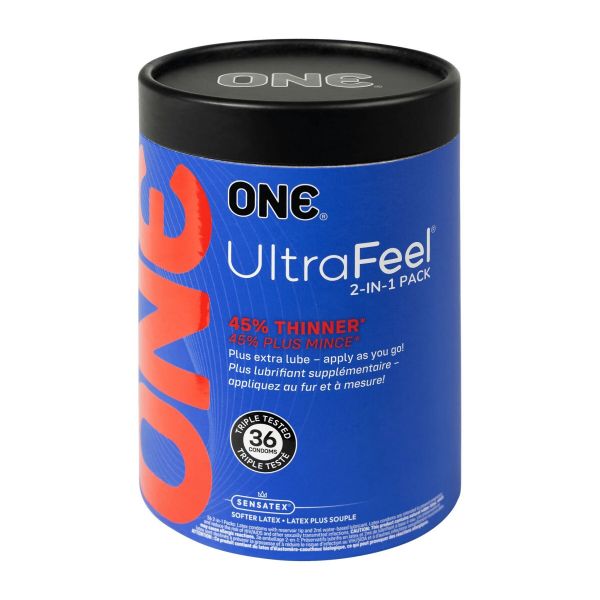 Презервативи ONE Ultra Feel, з додатковою змазкою, 36 шт (м'яте паковання!!!)
