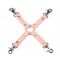 Хрестовина для фіксації Liebe Seele Dark Candy Pink Hogtie, з кільцем, 4 карабіни