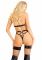Боді-портупея Leg Avenue Patent Leather Harness Teddy L, лакові ремені з чокером