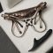 Вібронасадка для страпону з вакуумною стимуляцією Strap-On-Me Multi Orgasm Realistic Dildo M Black