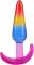 Набір анальних пробок Doc Johnson Crystal Jellies - Anal Trainer Set - Rainbow (м'яте паковання!!!)