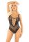 Боді зі стразами Leg Avenue Rhinestone Net and Lace Bodysuit One Size, Black