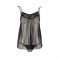 Сорочка прозора бебі дол Passion MELANIA CHEMISE S/M black (м'яте паковання!!!)