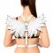 Жіноча портупея Art of Sex - Wings біла L-2XL, екошкіра