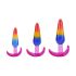 Набір анальних пробок Doc Johnson Crystal Jellies - Anal Trainer Set - Rainbow (м'яте паковання!!!)