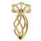 Металева анальна пробка LOCKINK SEVANDA Hollow Spiral Golden, M, золотиста, діаметр 3 см