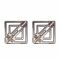 Затискачі для сосків з легкою підвіскою LOCKINK Adjustable Nipple Clamps with Light Pendant, сріблясті