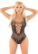 Боді зі стразами Leg Avenue Rhinestone Net and Lace Bodysuit One Size, Black