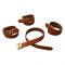 Набір фіксаторів для рук та ніг LOCKINK Hogtie Set, коричневий, ремені з натуральної шкіри