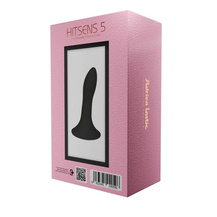 Дилдо з присоскою Adrien Lastic Hitsens 5 Black, відмінно для страпона, діаметр 2,4 см, довжина 13см