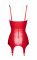Корсет з підв'язками для панчіх Noir Handmade F368 Bombshell Fierce Corset-belt Red L
