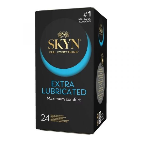 Безлатексні преміум-презервативи SKYN Extra Lubricated 24 шт, на 40 % більше змазки