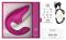 Вагінально-кліторальний стимулятор Womanizer Blend Vibrant Pink, вібрація + вакуум, 2 мотори
