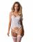 Корсет Obsessive Arrowel White corset S/M, з підв’язками для панчіх