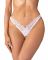 Трусики-стрінги з мереживом Obsessive Arrowel White crotchless thong S/M