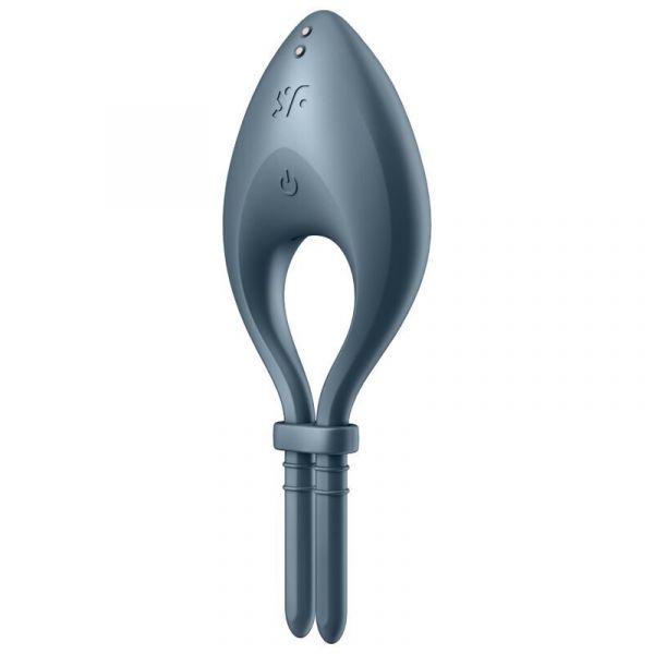 Ерекційне смарт-віброкільце ласо з регулюванням розміру Satisfyer Bullseye Dark Blue
