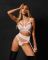Комплект Obsessive Premisis White 3-pcs crotchless set 2XL/3X