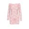 Прозора сорочка з довгим рукавом Passion YOLANDA CHEMISE L/XL, pink, трусики