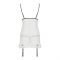 Сорочка прозора з пажами Passion ORIHIME CHEMISE L/XL, white, трусики, стрепи