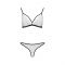 Комплект білизни Passion ORIHIME SET S/M, white, стрепи, ліф і трусики