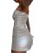 Мінісукня D&A, L, white, nylon-lycra відкриті плечі з блискавкою на всю довжину