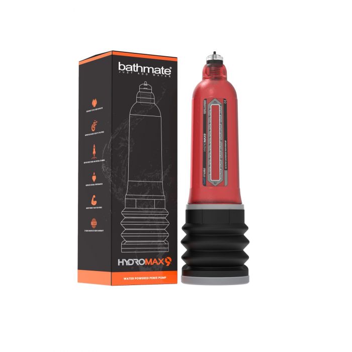 Гідропомпа Bathmate Hydromax 9 Red, для члена довжиною від 18 до 23 см, діаметр до 5,5 см