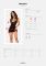Сорочка Obsessive Bellastia chemise & thong, XL/2XL, непрозора, фігурне декольте, стрінги в наборі