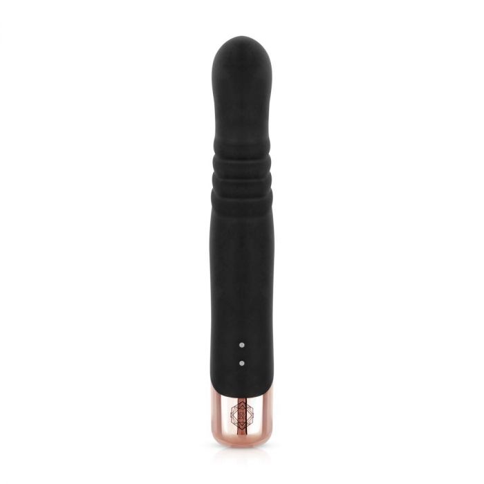 Вібратор-кролик Rosy Gold - Rabbit Vibrator with thrusting function - Black