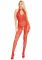 Бодістокінг Leg Avenue Rhinestone Lace and Net, One Size, червоний, зі стразами, відкритий доступ