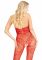Бодістокінг Leg Avenue Rhinestone Lace and Net, One Size, червоний, зі стразами, відкритий доступ