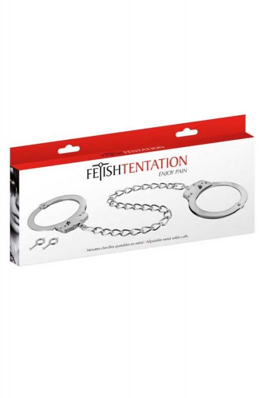 Металеві поножі Fetish Tentation Adjustable metal ankle cuffs