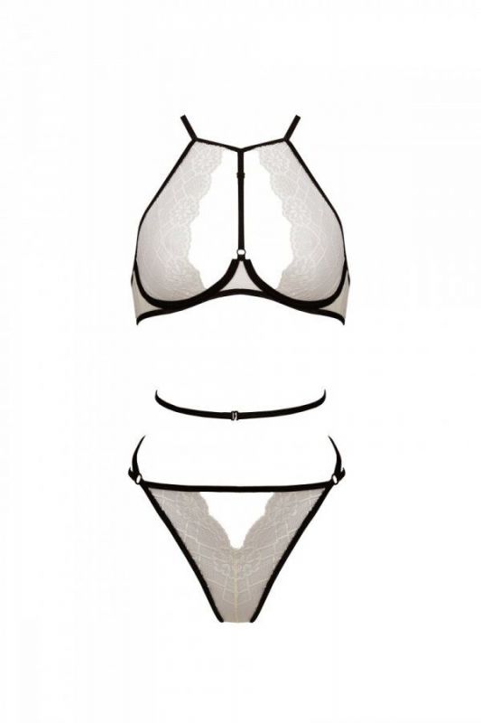Комплект білизни Passion CHIKA SET, XXL/XXXL, cream, топ, трусики