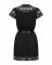 Сатиновий відкритий пеньюар на поясі Obsessive 810-PEI–1 peignoir black 2XL/3XL, чорний