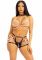 Комплект з перлинами Leg Avenue Halter Harness M, нижній пояс-харнес