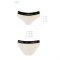 Трусики з широкою резинкою і мереживом Passion PS001 PANTIES XL, ecru