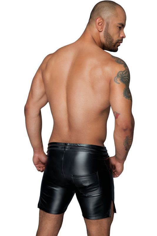 Чоловічі шорти з мокрим ефектом Noir Handmade H061 Powerwetlook shorts, XL