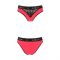 Трусики з широкою гумкою і мереживом Passion PS001 PANTIES M, red-black