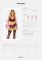 Комплект Obsessive Chemeris 3-pcs set XS/S, стрінги, пояс для панчіх, бюстгальтер