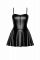 Сукня Noir Handmade F308 Dreamer, XL, міні, під латекс, відкриті плечі, спідниця кльош, блискавка спереду