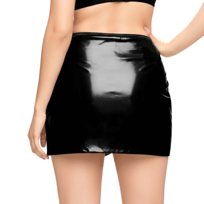 Лакована сексуальна спідниця Art of Sex - Malibu, колір чорний, L-2XL