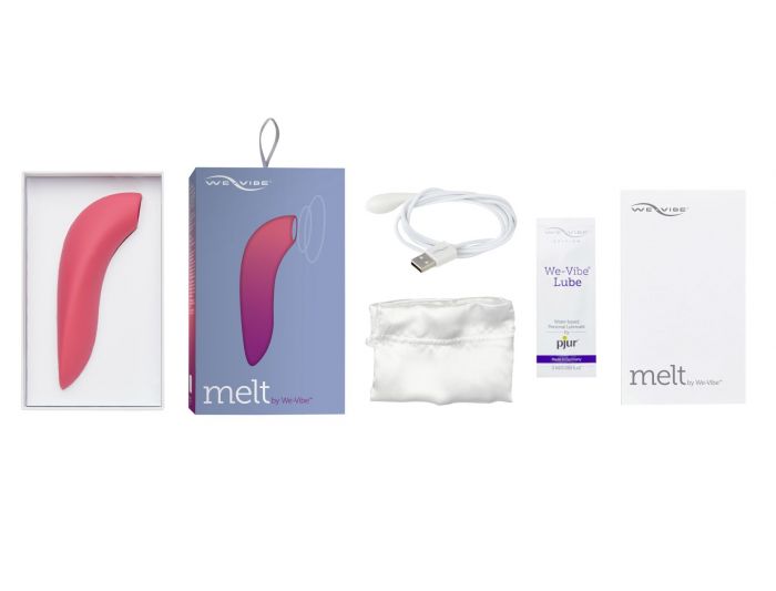 Вакуумний смарт-стимулятор для пар We-Vibe Melt Coral, зручно поєднувати з проникним сексом
