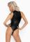 Боді з мокрим ефектом Noir Handmade F294 Powerwetlook bodysuit with front zipper, M