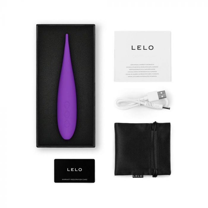 Кліторальний вібратор LELO DOT Travel Purple, точкова стимуляція, 8 режимів