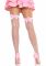 Панчохи-сітка зі швом ззаду Leg Avenue Bow back seam thigh highs One size Pink, атласний бант