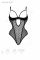 Еротичне боді Passion MARINA BODY, S/M, black, з відкритими чашками