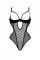 Еротичне боді Passion MARINA BODY, S/M, black, з відкритими чашками